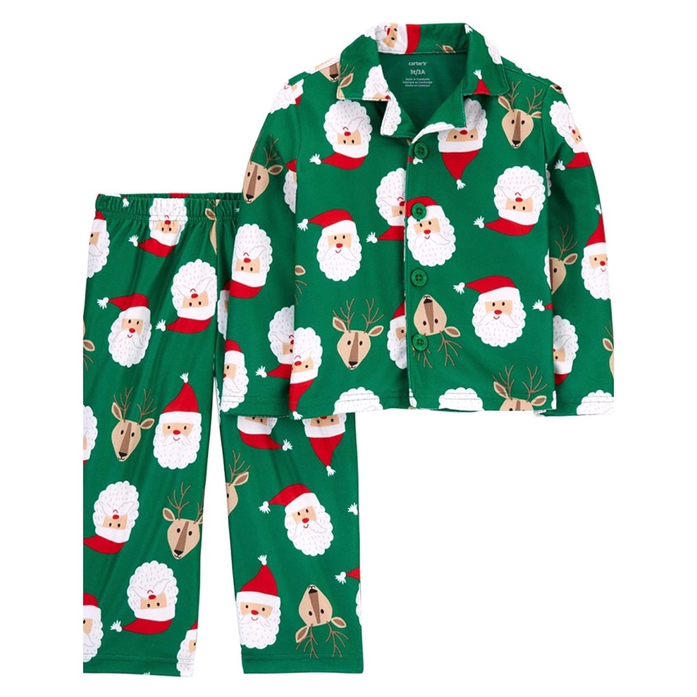 Carter’s Flannel Coat Style Christmas Pajamas
